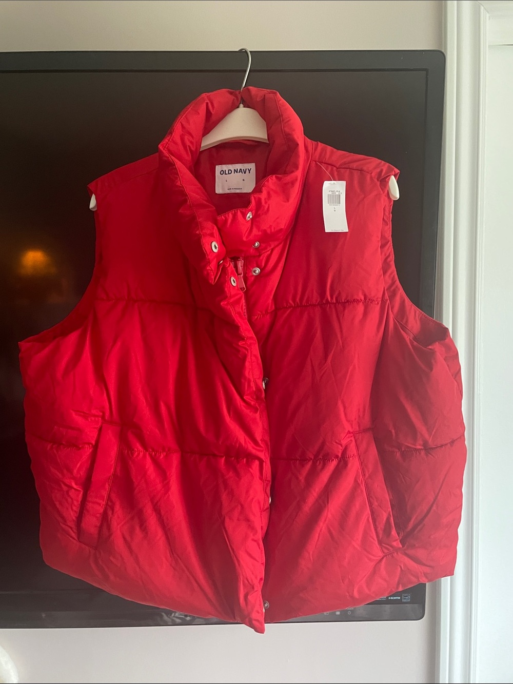 Old Navy Red Puffer Vest